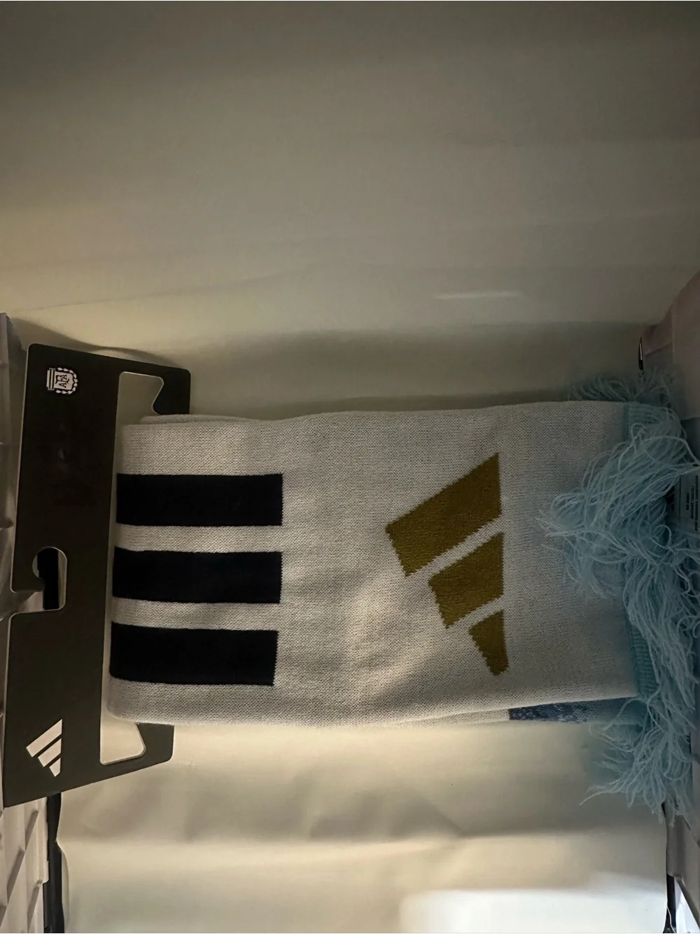 adidas White, Light Blue and Gold AFA Crest Bath Towel